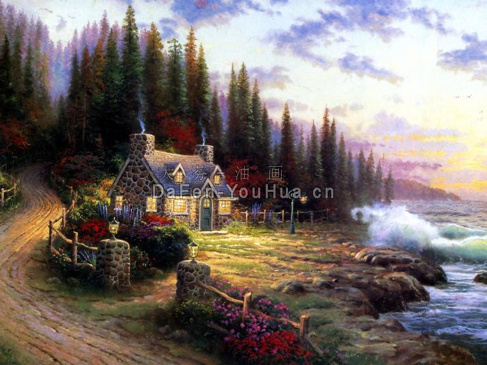 风景画-海边小屋图片