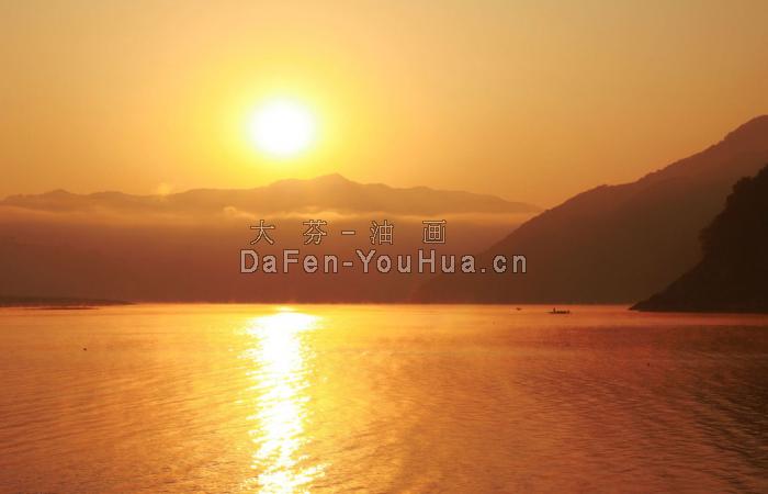 风景画-日出海边图片