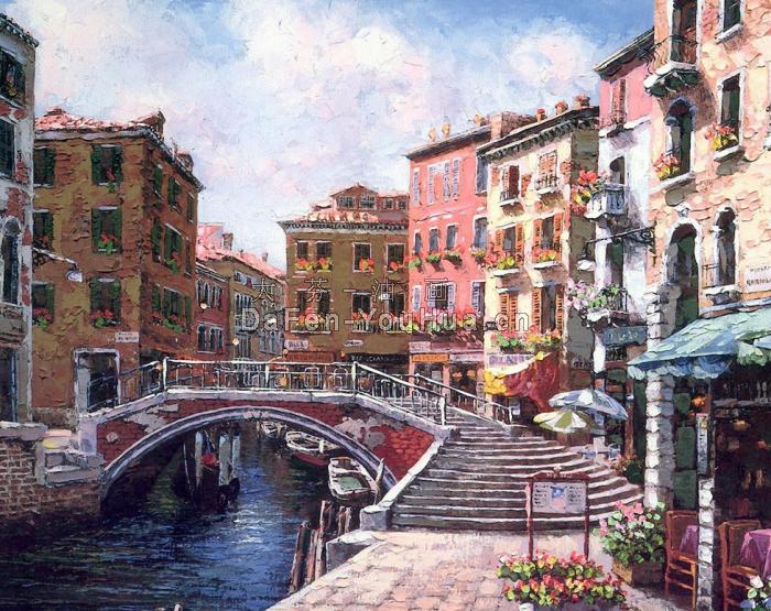 风景油画-威尼斯风景图片