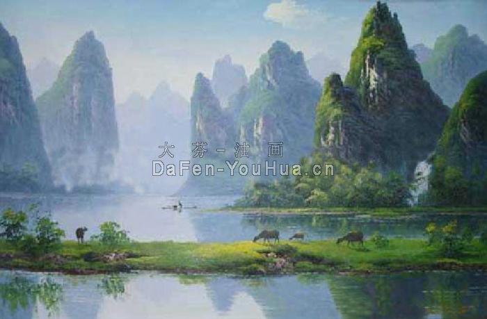 风景油画-山水画图片