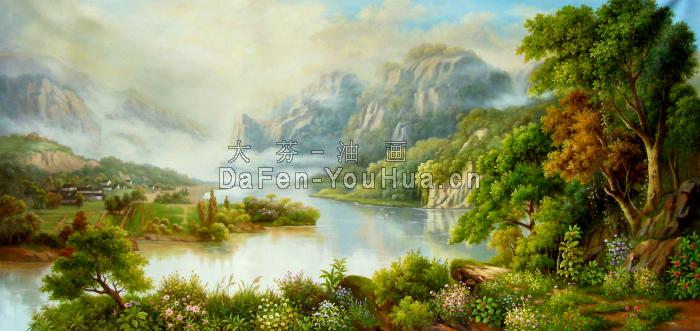 风景油画图片