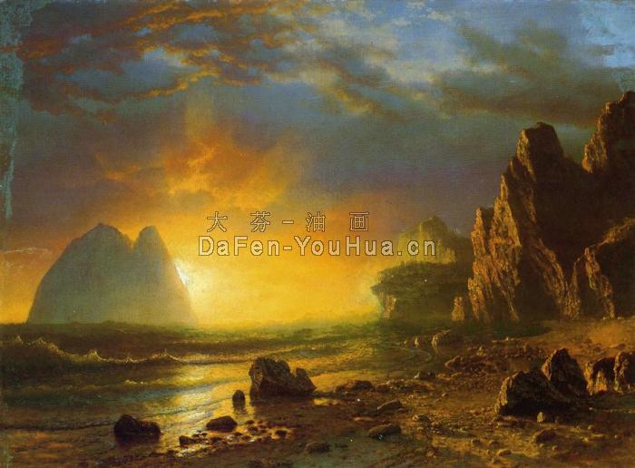 风景油画-日出图片