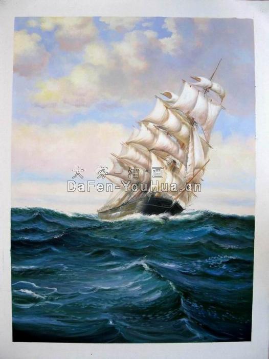 海景画-海浪油画样品图片