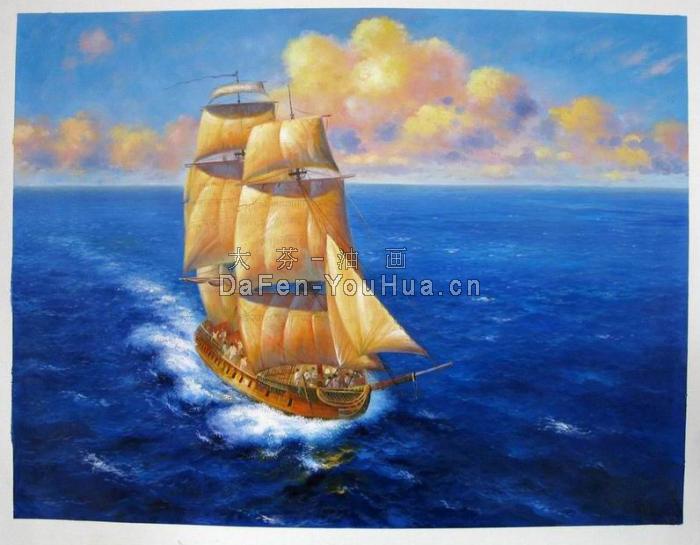 海景画-海浪油画样品图片