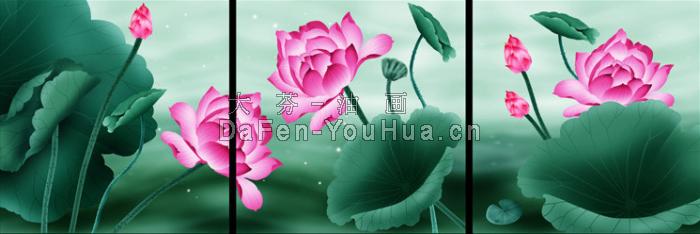 组合装饰画-荷花图片